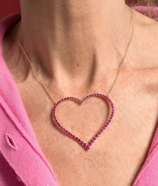 Ruby Heart Necklace